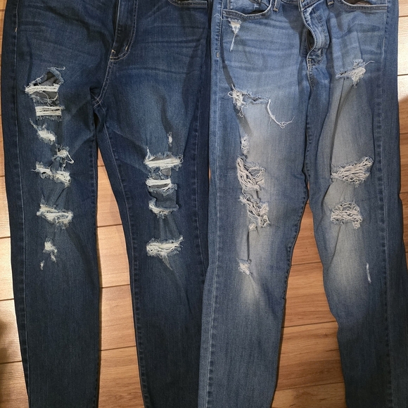Distressed Blue Jeans for Women - Picture 1 of 1